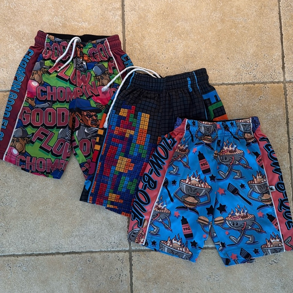 Flow Society Youth Small Lacrosse Shorts bundle